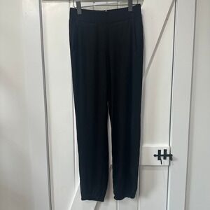 Rag & Bone Womens Size M Black Ribbed Knit Joggers Elastic Waist Lounge Pants